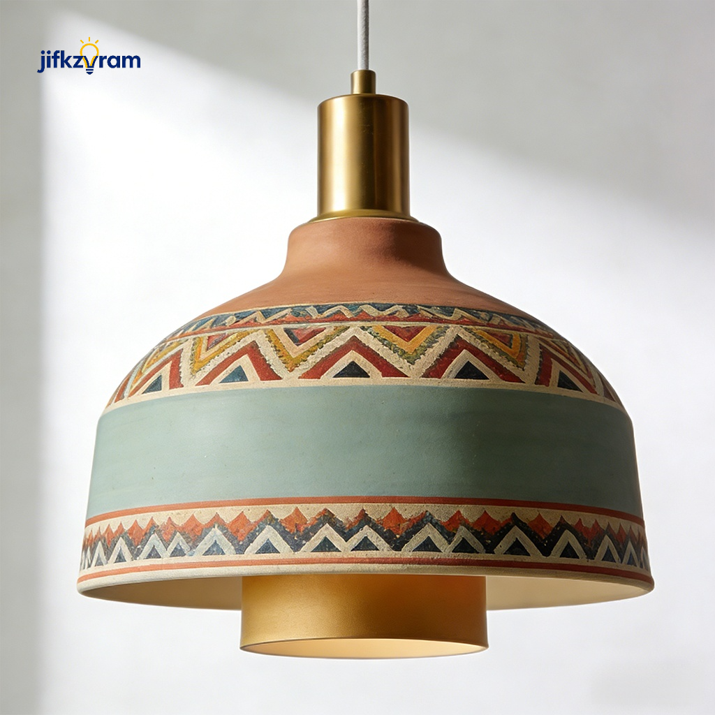 Detalle del diseño elegante de la lámpara colgante para sala