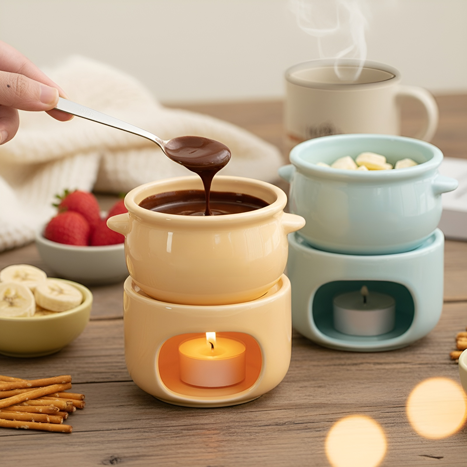 Calentador de cerámica para derretir chocolate 