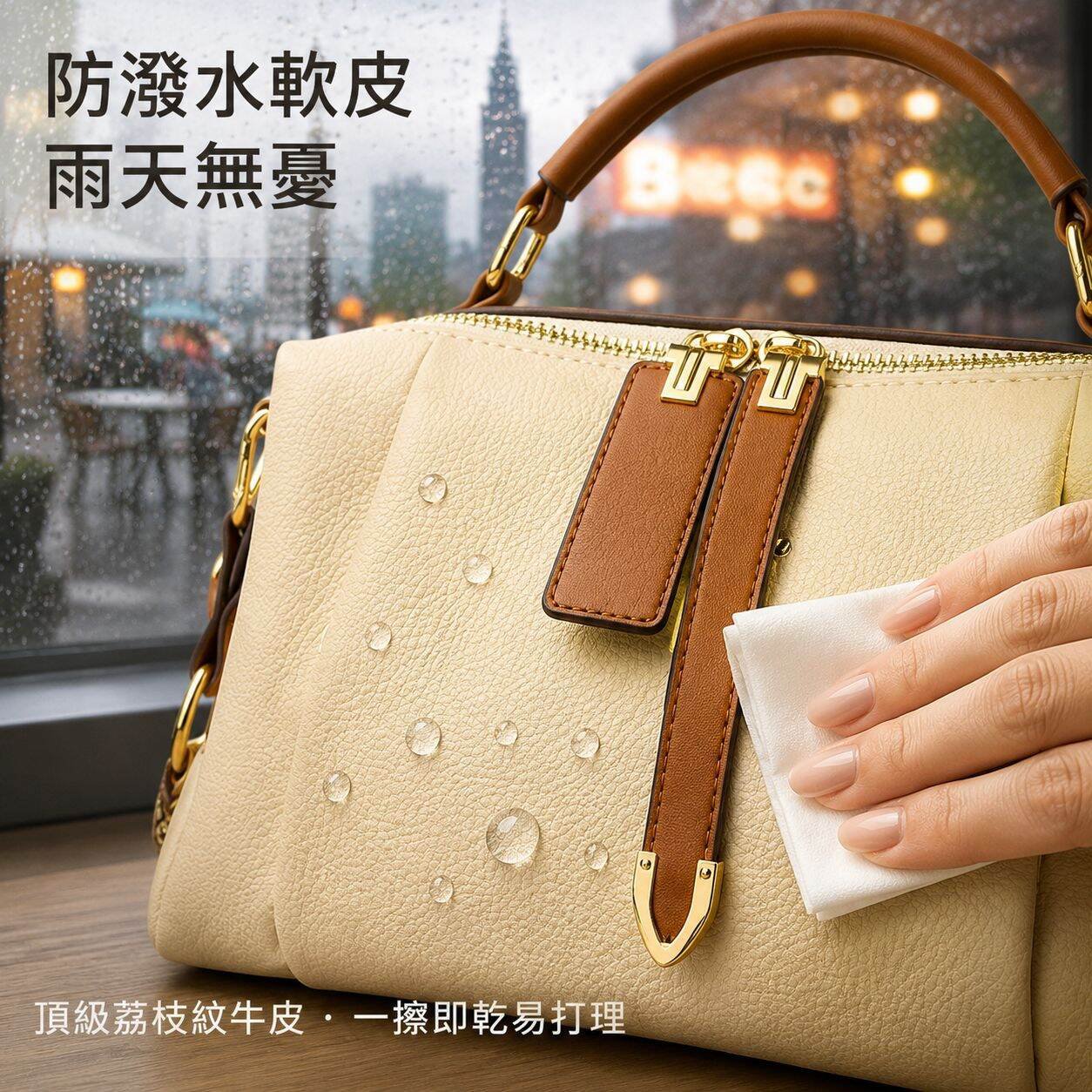 軟皮百搭手提女包單肩斜挎包
