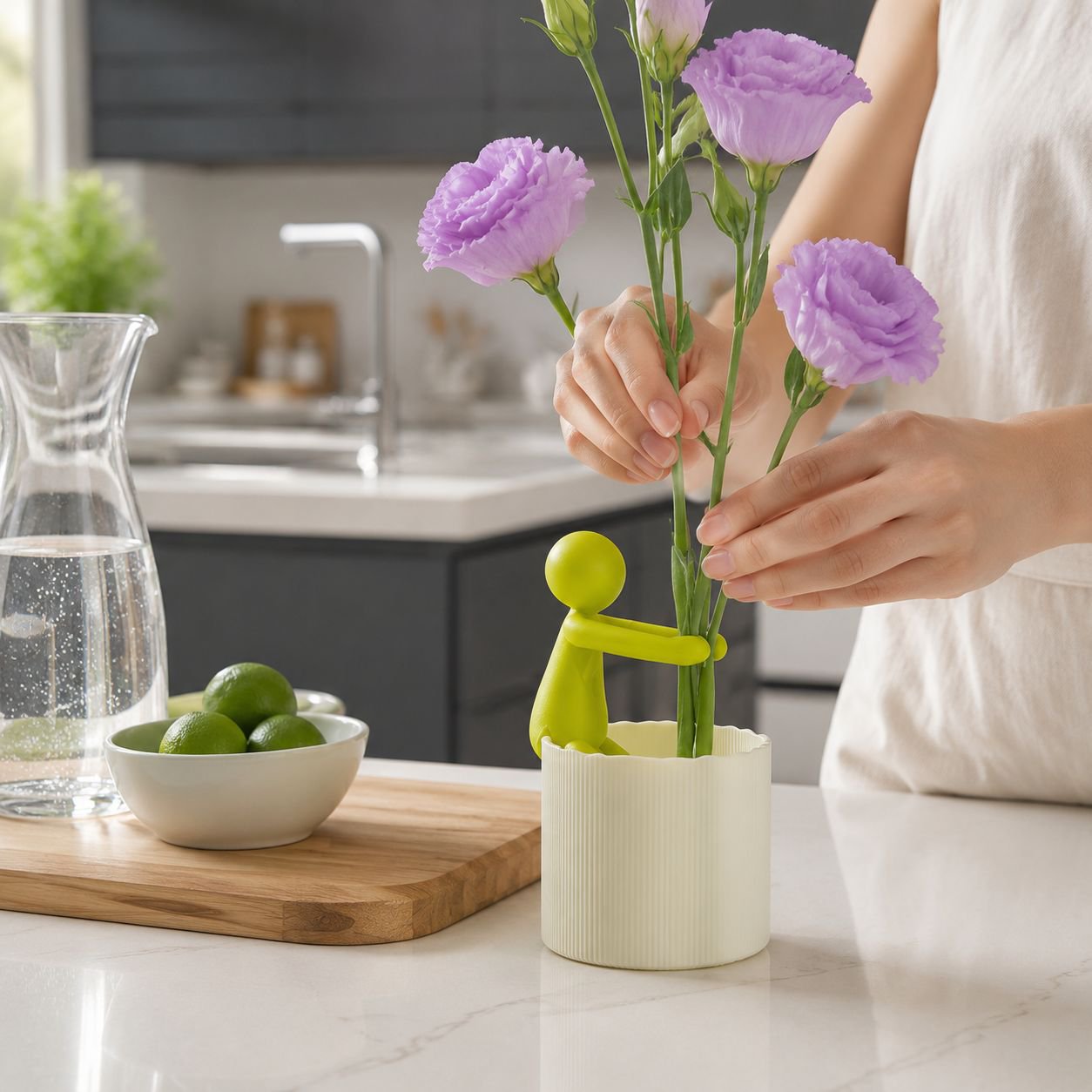 Hochwertige Pflanzenbegleiter Dekorative Vase Blumen- und Grünpflanzenstütze