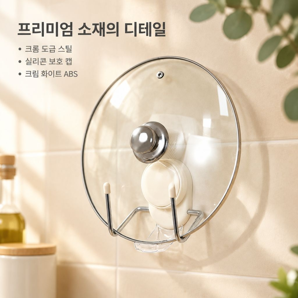 주방 도마 수납 다기능 무타공 벽걸이 거치대