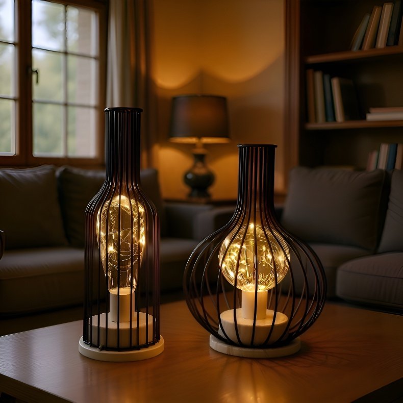 Elektronikus világítás borosüvegekhez, éjszakai fény borospoharakhoz