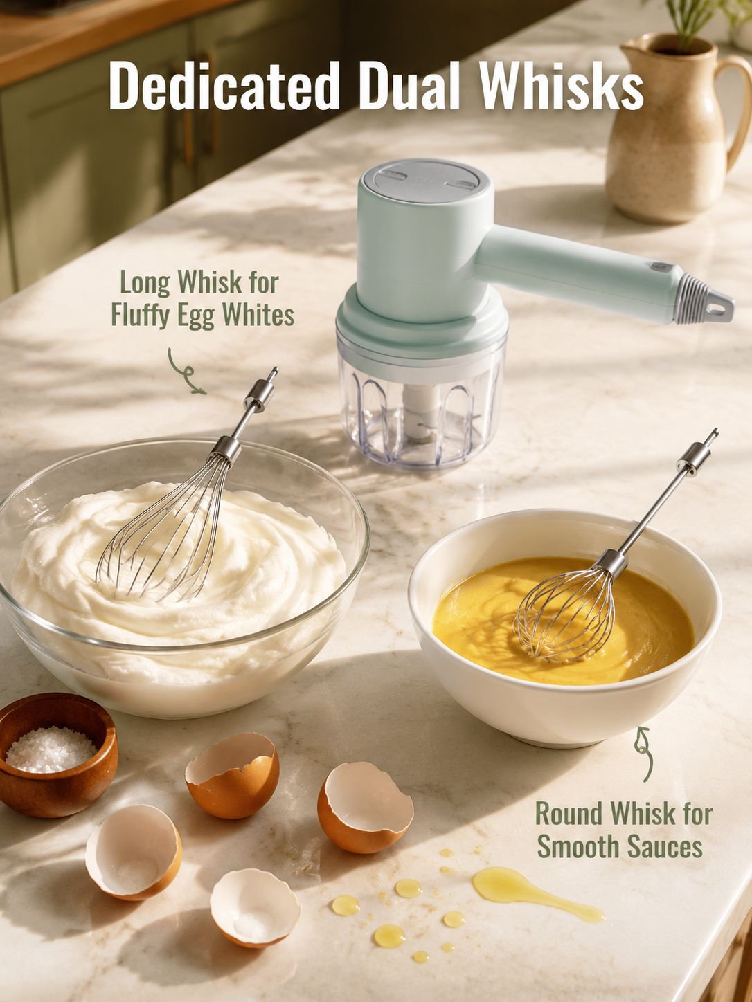 Handheld Automatic Egg Beater Mini Rechargeable Household Mixer Cake Cream Tool