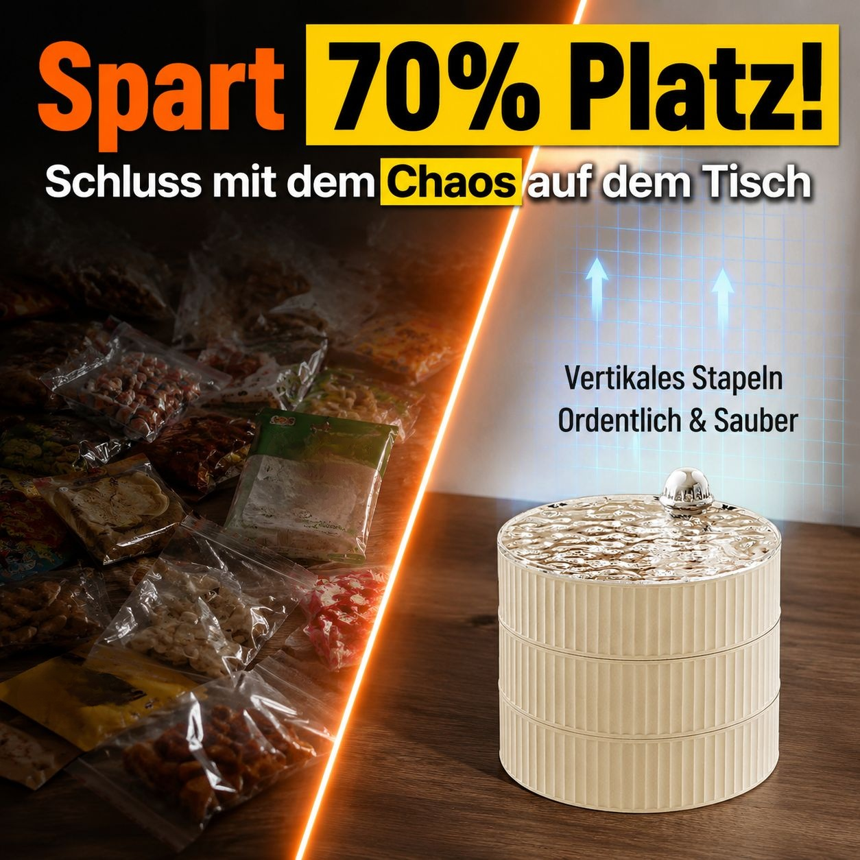 Luxuriöse Obst- und Bonbonbox im Cream-Stil
