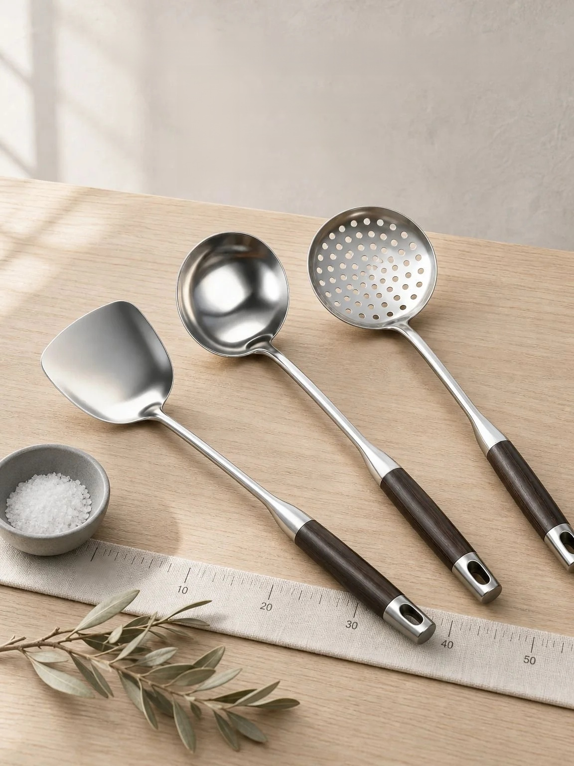 Durable metal spatula for cooking and serving