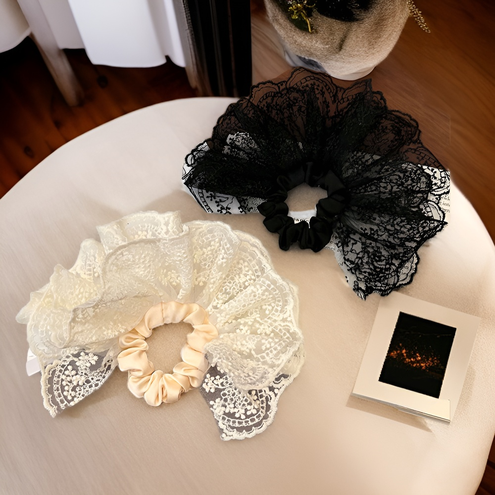 二重レーススウィートヘアバンド