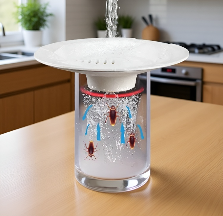 욕실 바닥 배수구 필터 청소 전후 비교