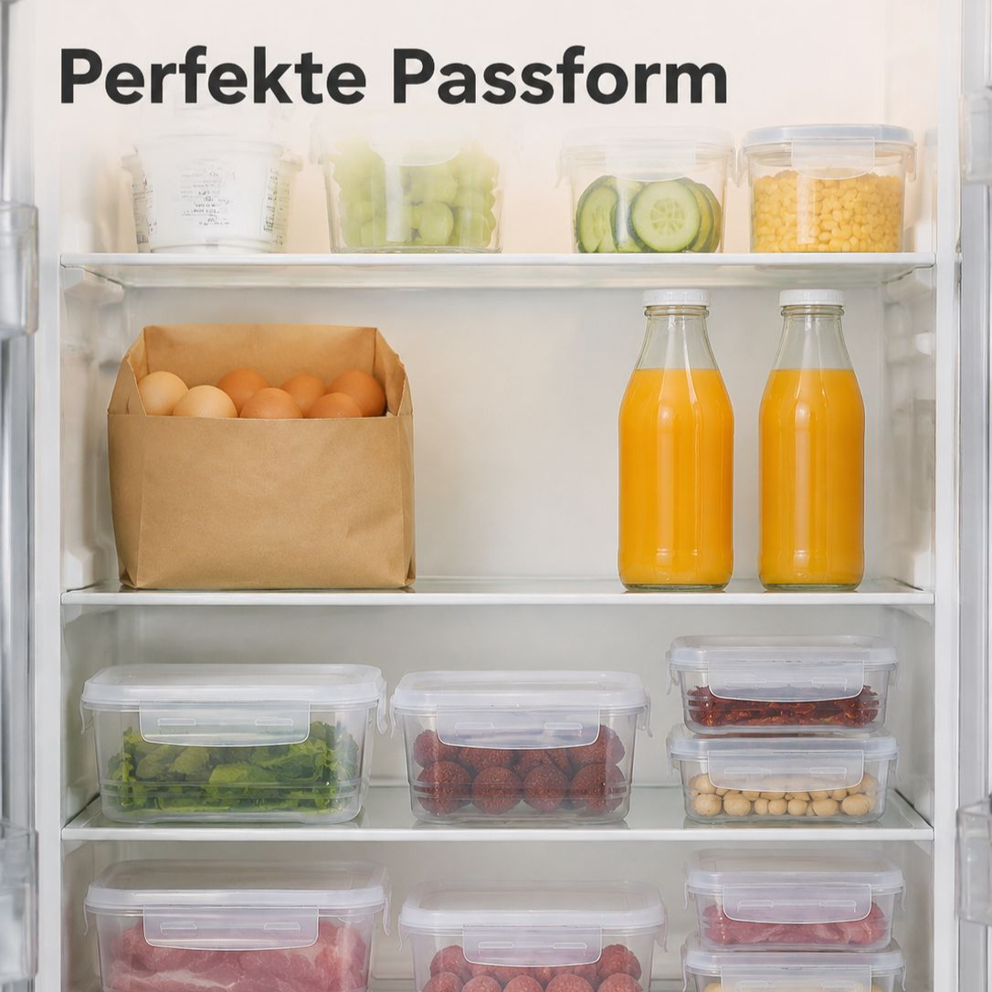 Lebensmittelechte PP Frischhaltebox, Aufbewahrungsbox für Kühlschrank und Küche