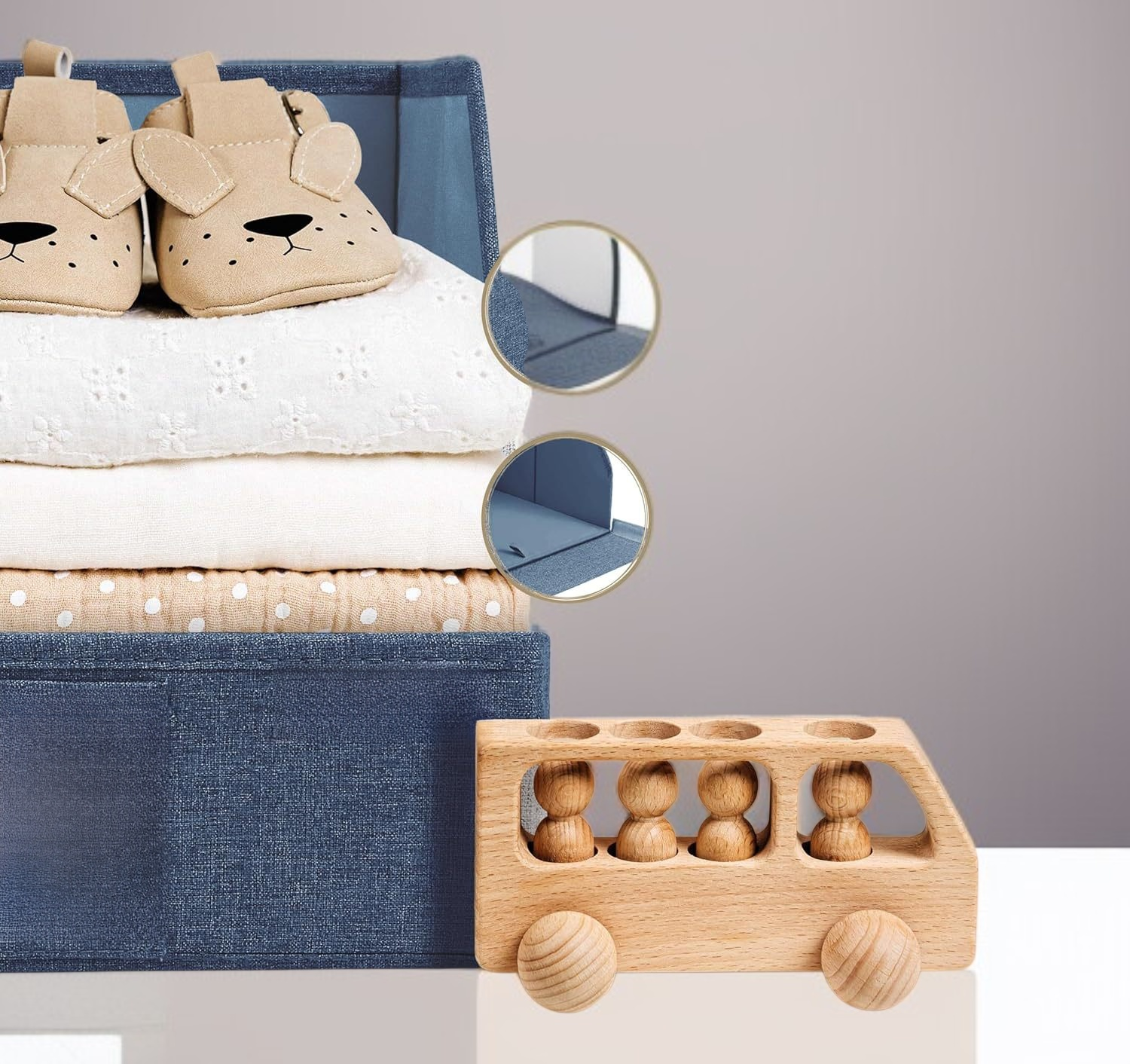 거실 인테리어에 어울리는 코튼 보관함