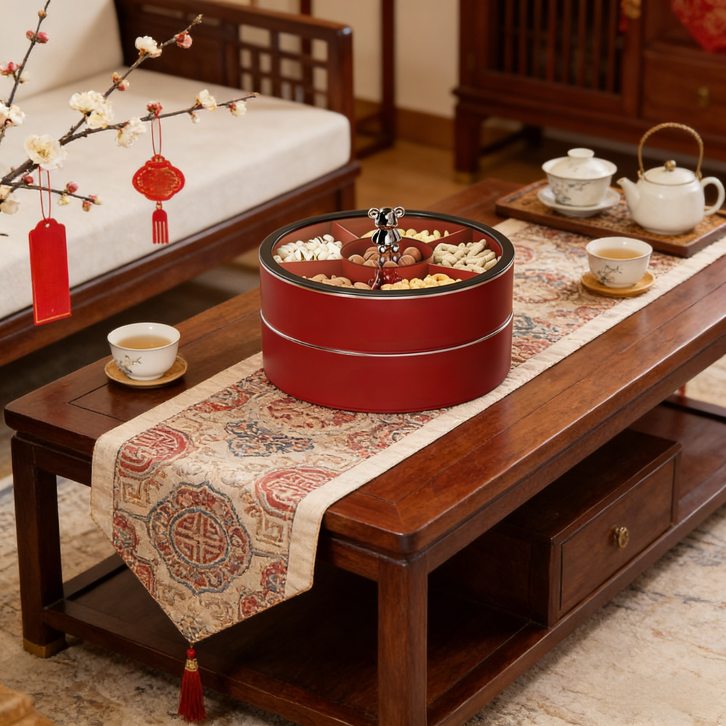 全新可旋轉乾果零食密封收納盒