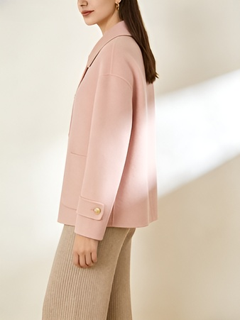 Hochwertiger, doppelseitiger Wollmantel für Pendler