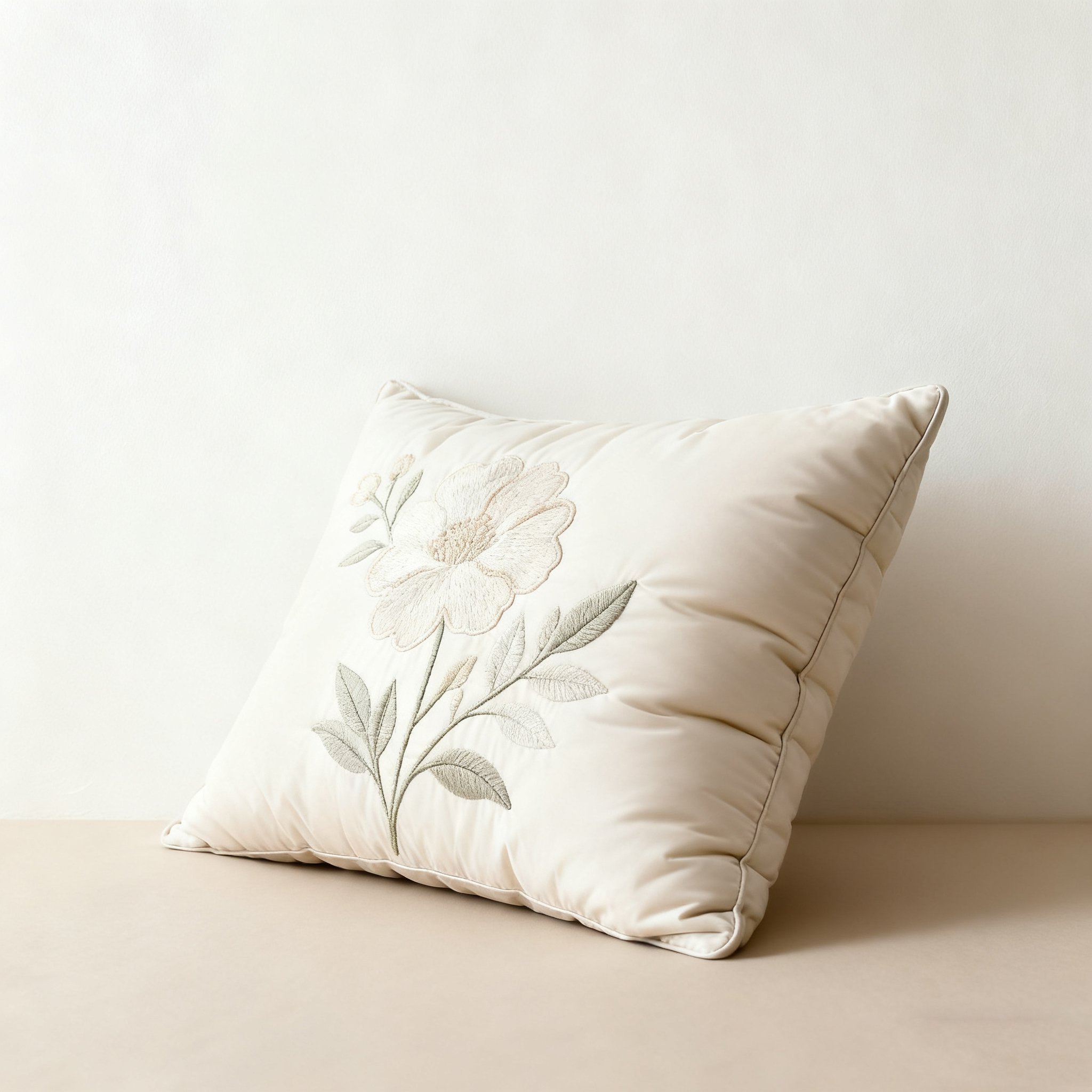 자수 꽃무늬 베개 (2개 세트)