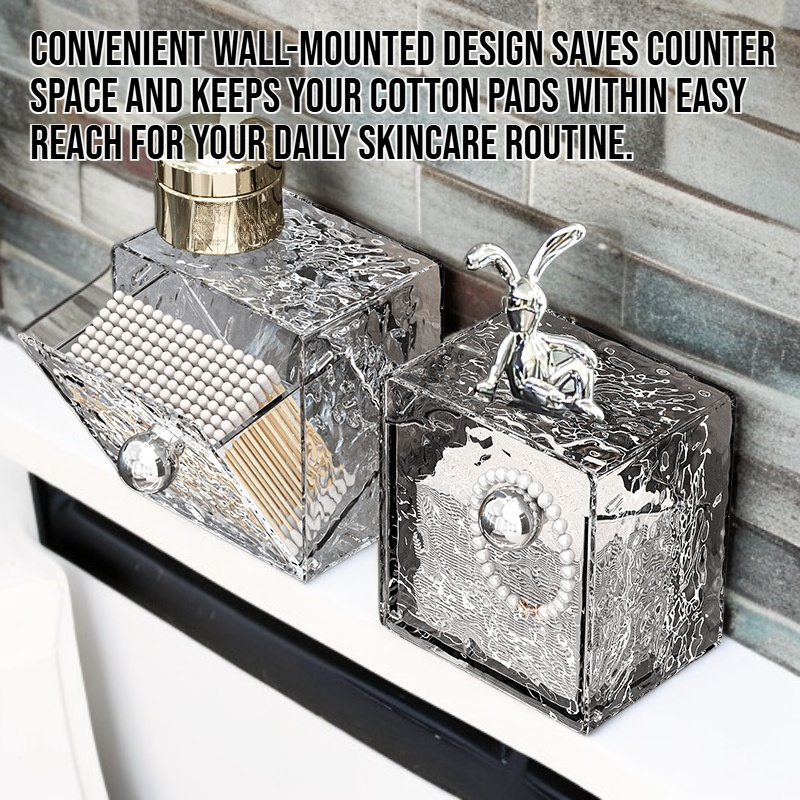 Wall-mounted cotton pad storage flip box