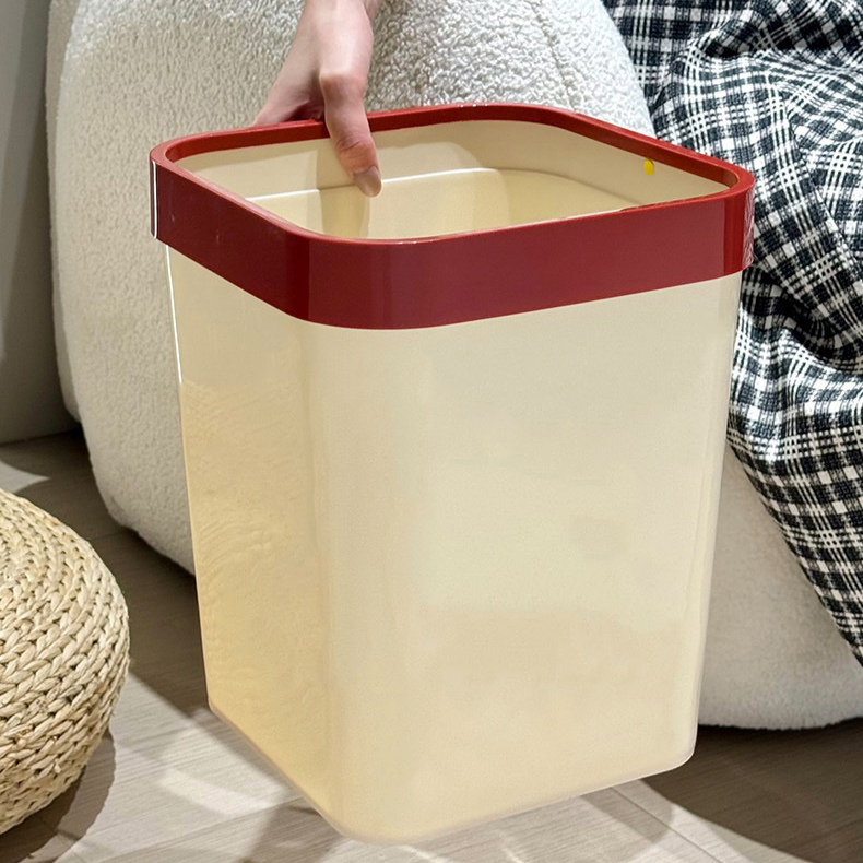 Mülleimer im Creme-Stil für Studentenwohnheime, leicht zu leeren und zu reinigen