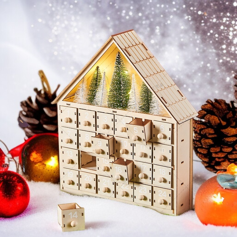 독특한 디자인의 나무 크리스마스 선물