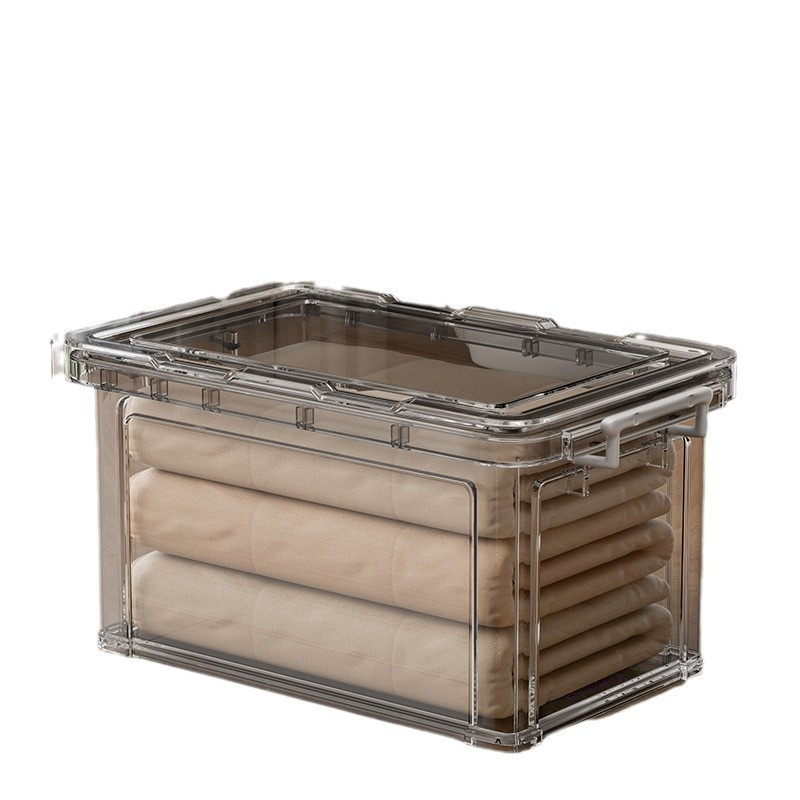 Boîte de rangement transparente en plastique pour la maison, organisateur multifonction