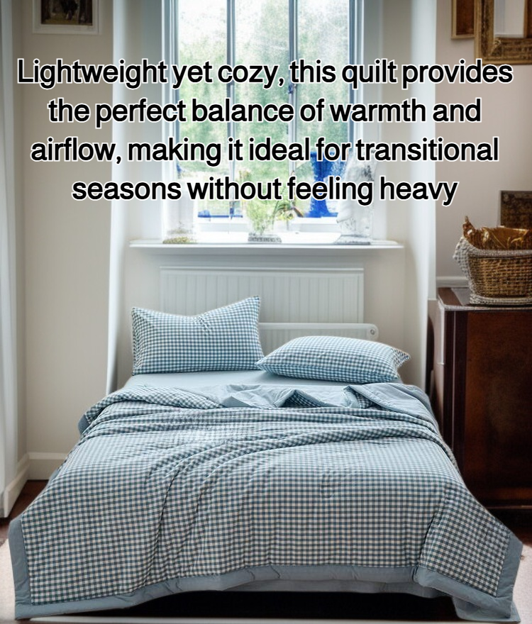 Machine washable cotton quilt for spring and autumn