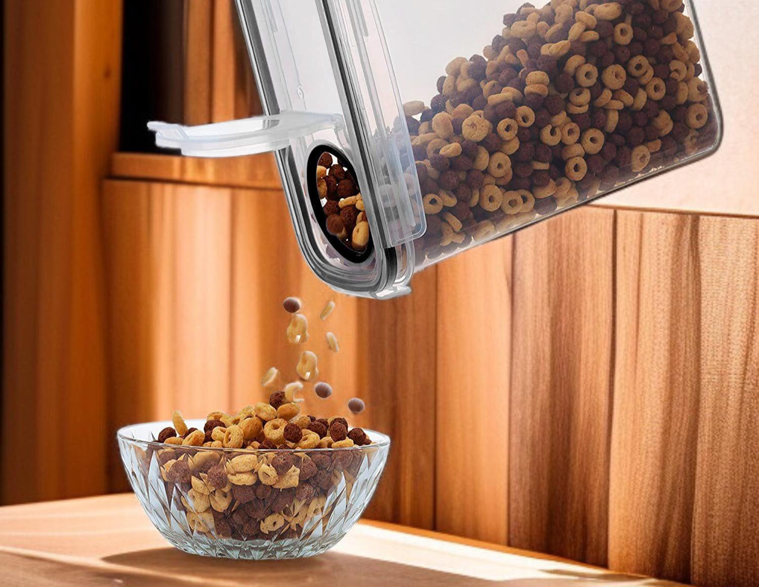 투명 벨트 덮개 잡곡 수납 탱크 전면 이미지