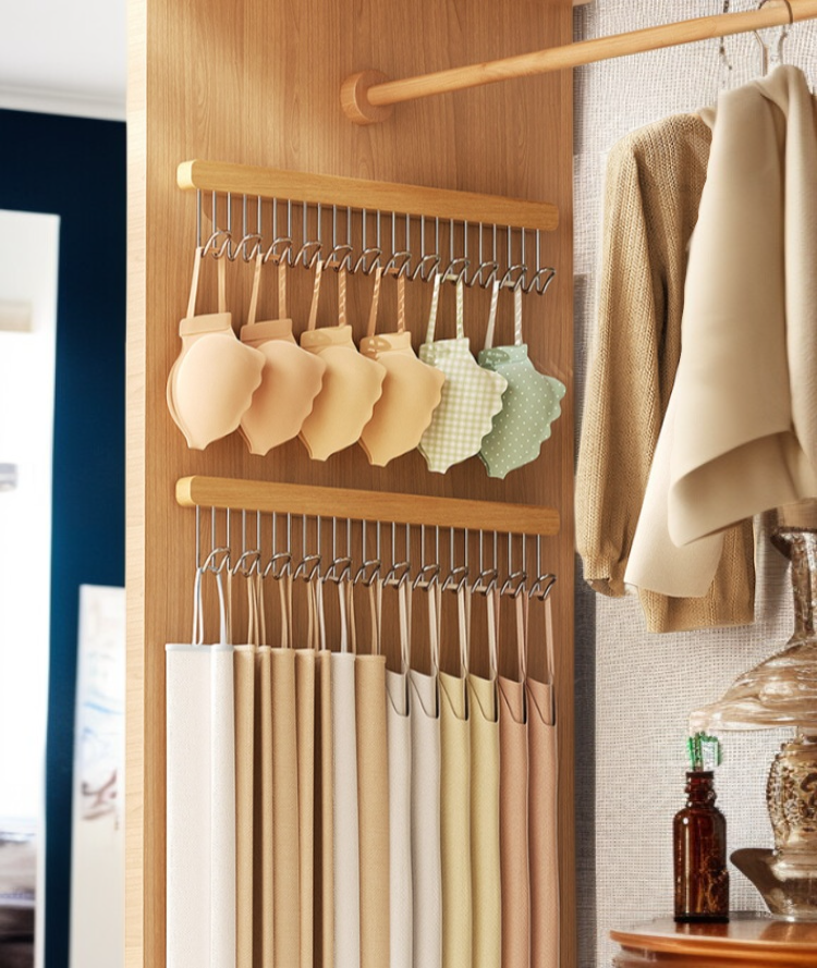 引き出し式下着ハンガーの収納例