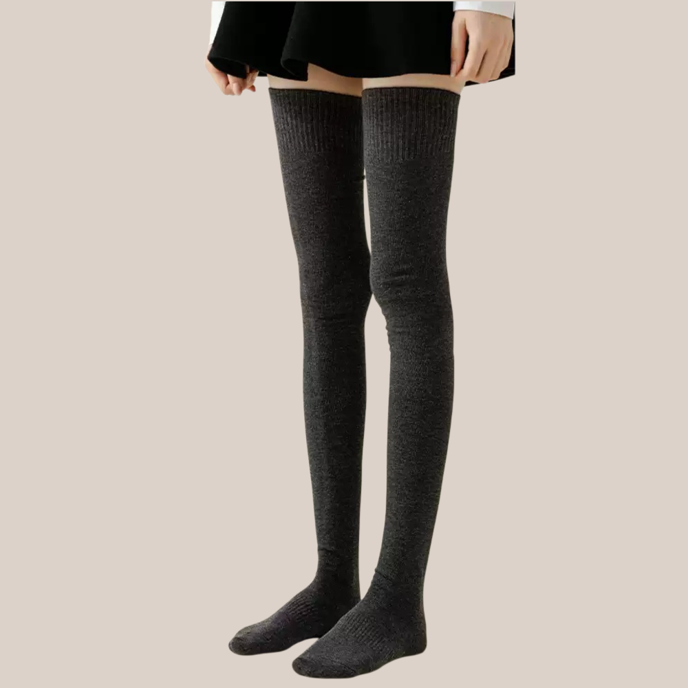 Medias sobre la rodilla de compresión ligera, talla grande, efecto adelgazante