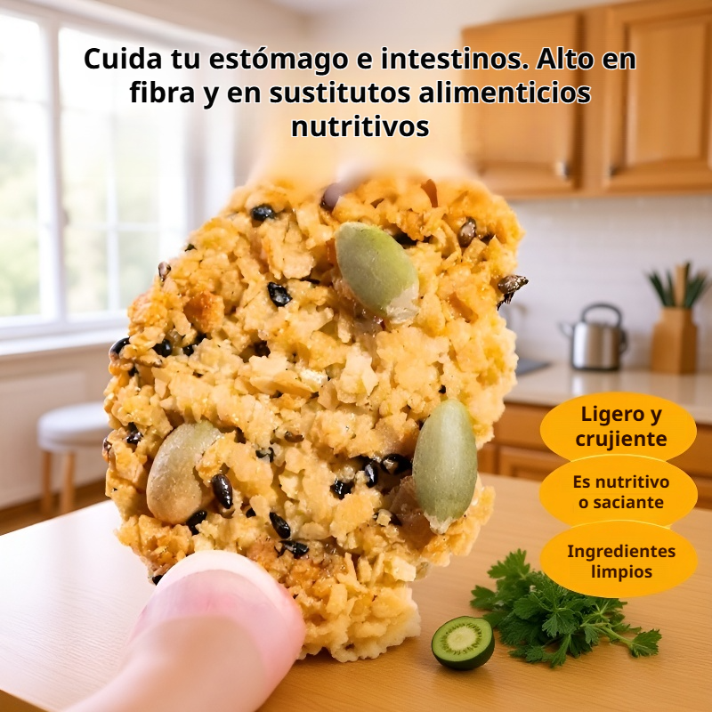 Crujiente de avena con semillas de calabaza