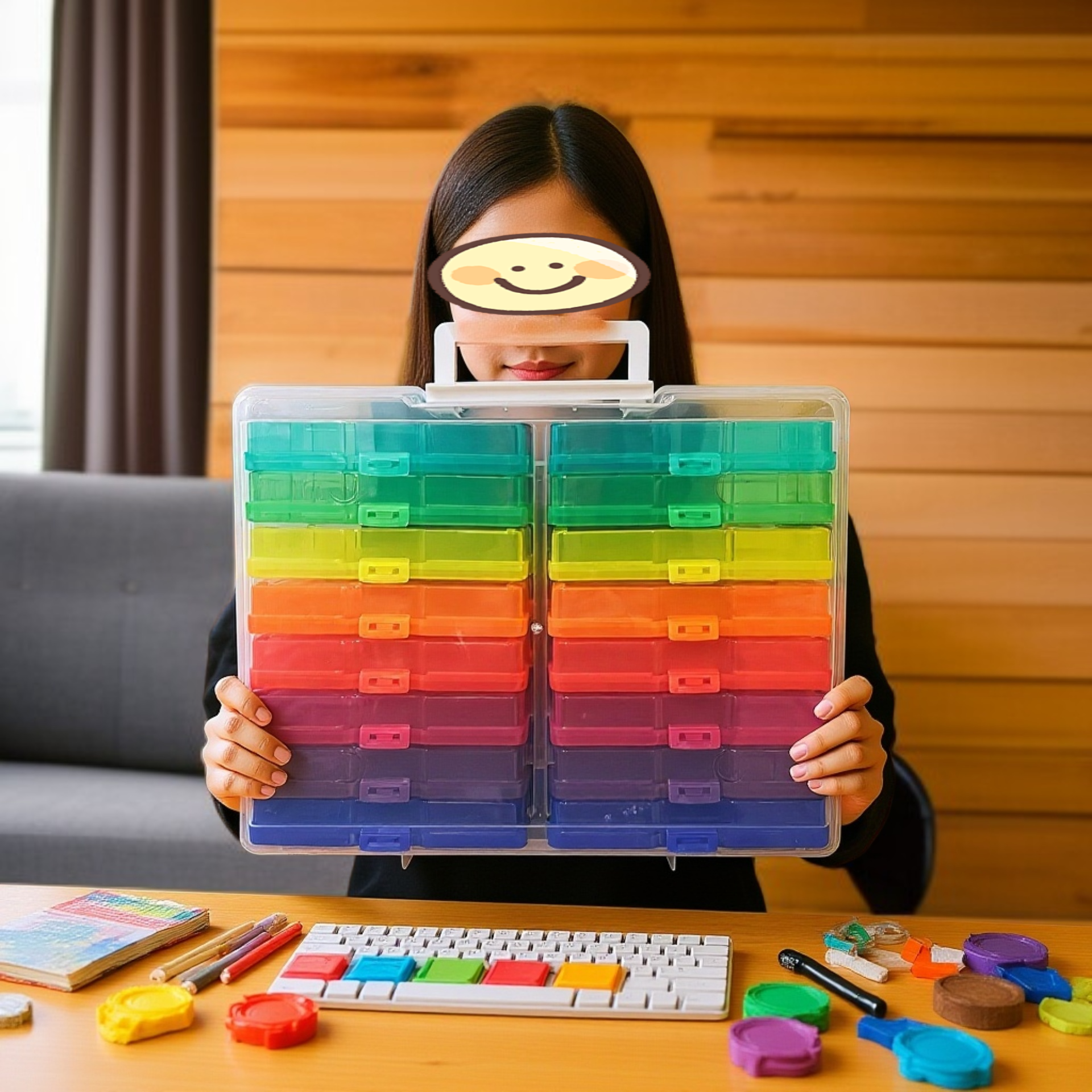 صندوق تخزين بلاستيكي محمول باليد