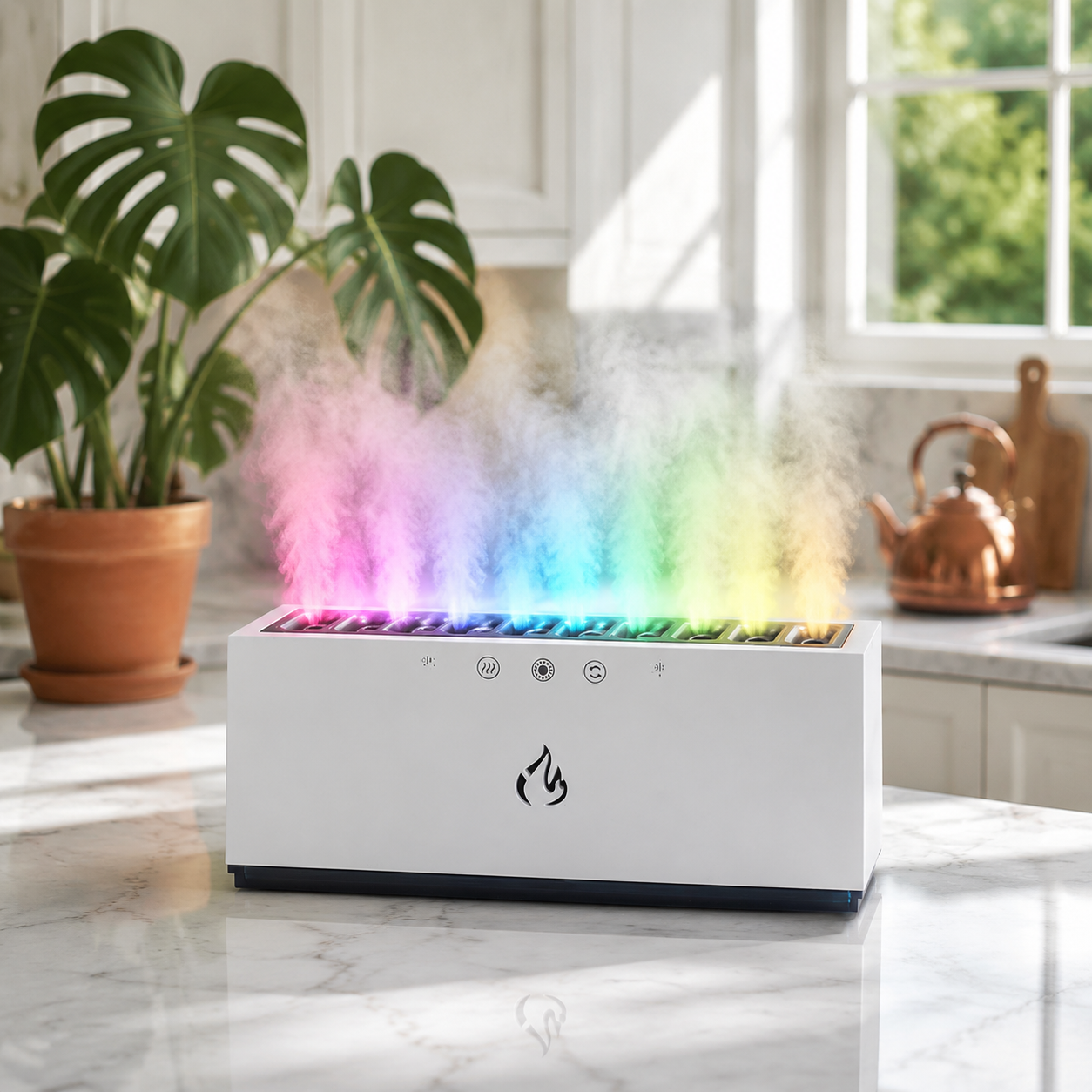 Humidificateur multifonction coloré et compact