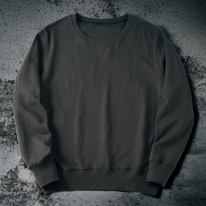 新しい秋のスタイルのルーズフィットヘビーウェイト360g 100%コットンクルーネック長袖無地ベーシックスウェットシャツ