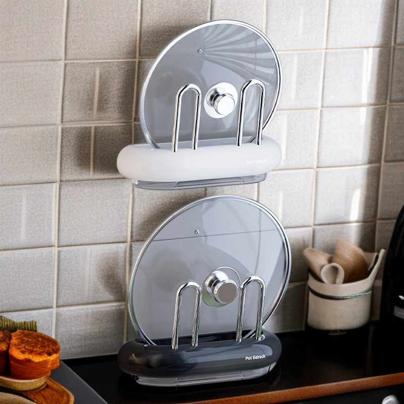 가정용 다용도 다층선반 주방선반 수납선반 냄비뚜껑선반 펀치프리 벽걸이 도마도마 강하중