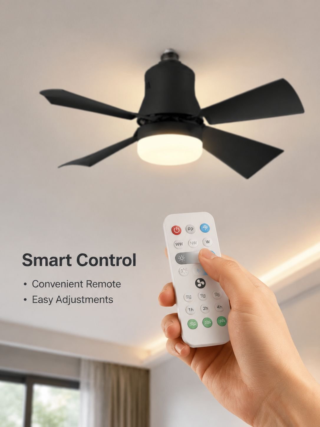 Bedroom Living Room Fan Light Fan Light Detachable Three Wind Speed Home Ceiling