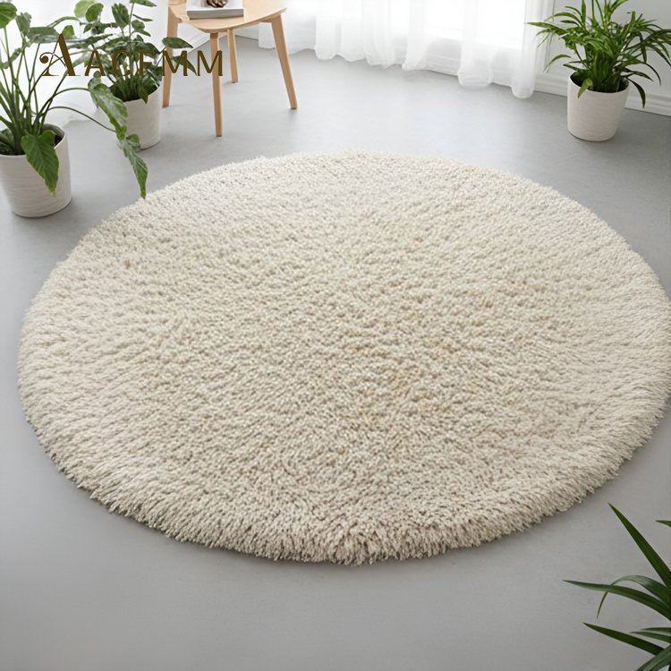 부드러운 원형 카펫