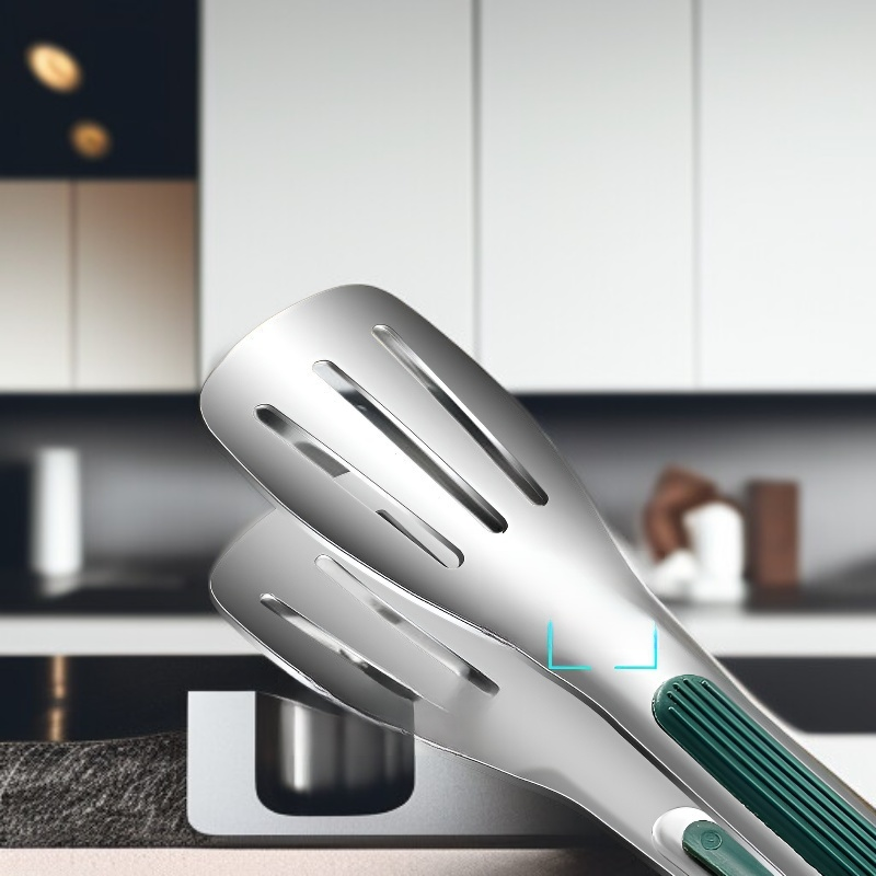 가정용 스테인리스 실리콘 열 방지 주방 바베큐 집게