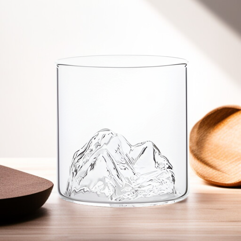 แก้วน้ำแก้วใส สไตล์มินิมอล สำหรับเครื่องดื่ม