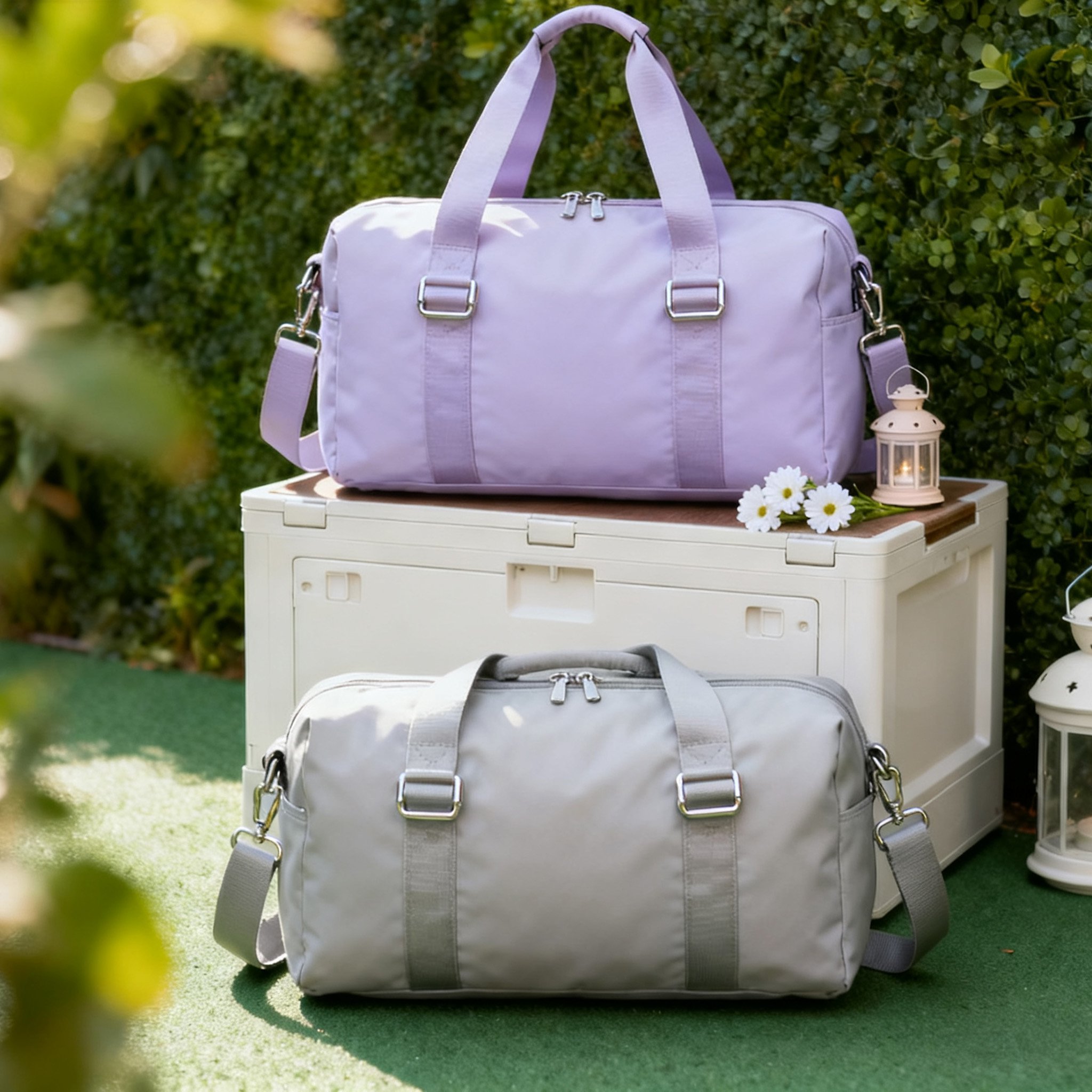 다용도 캔버스 여행용 가방 세트 (2개입)