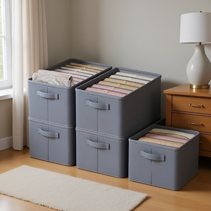 Extra-Large Collapsible Storage Bin for Closet and Bedroom Organization