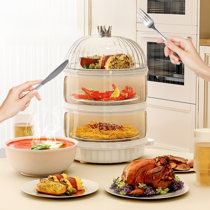 ฝาครอบอาหารเก็บความร้อนหลายชั้นสำหรับฤดูหนาวใช้ในบ้าน
