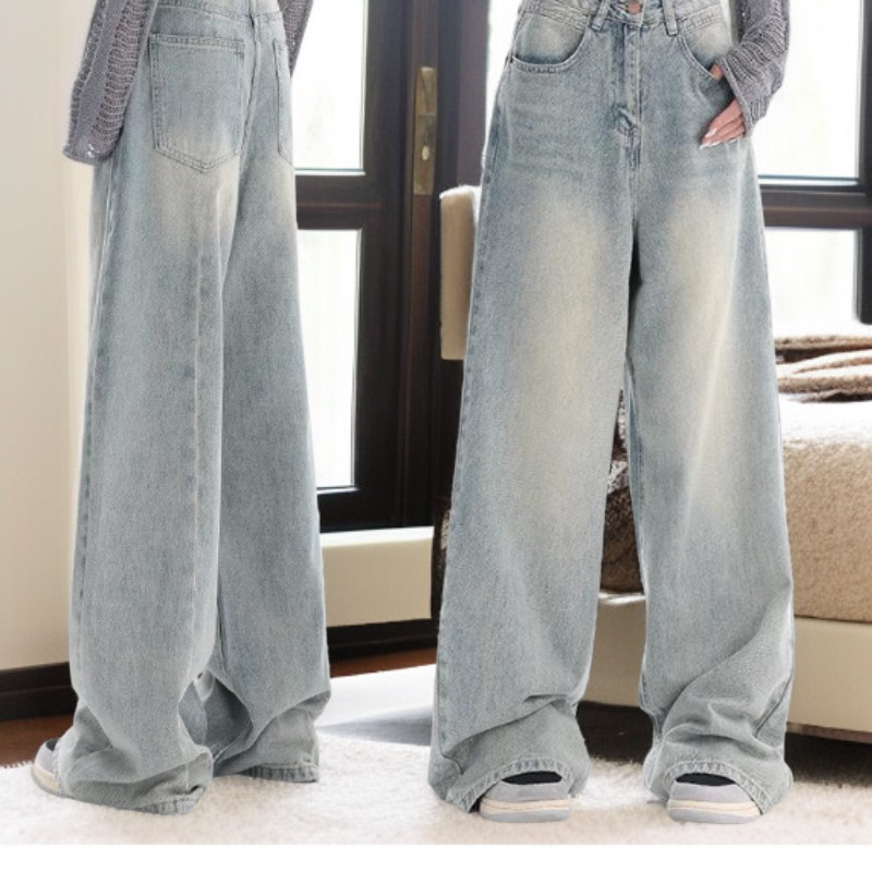 بنطلون جينز واسع للسيدات