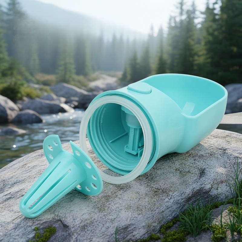 Gourde portable 2-en-1 pour animaux