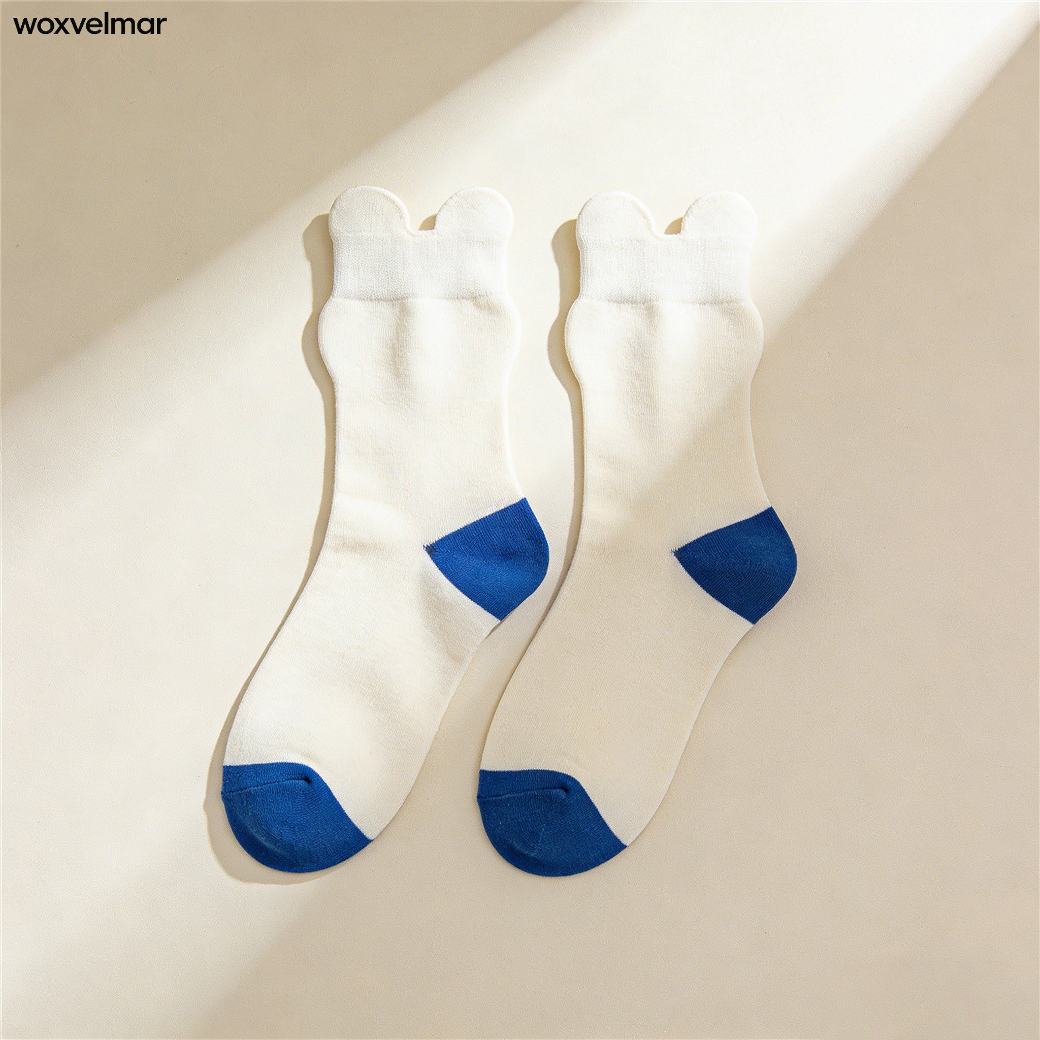 伸縮性のあるコットンソックス（6足組）