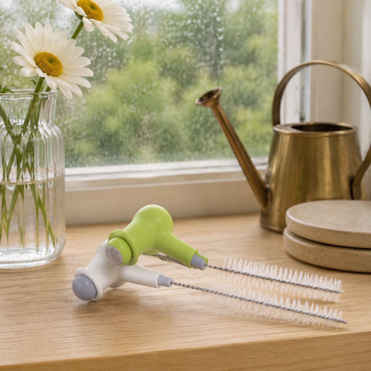 Creative Pea-Shaped Flexible Gap Cleaning Brush