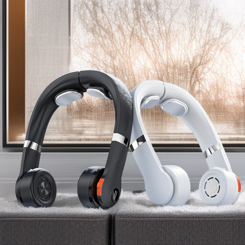 미니 게으른 넥밴드 선풍기 디지털 디스플레이 휴대용 팬