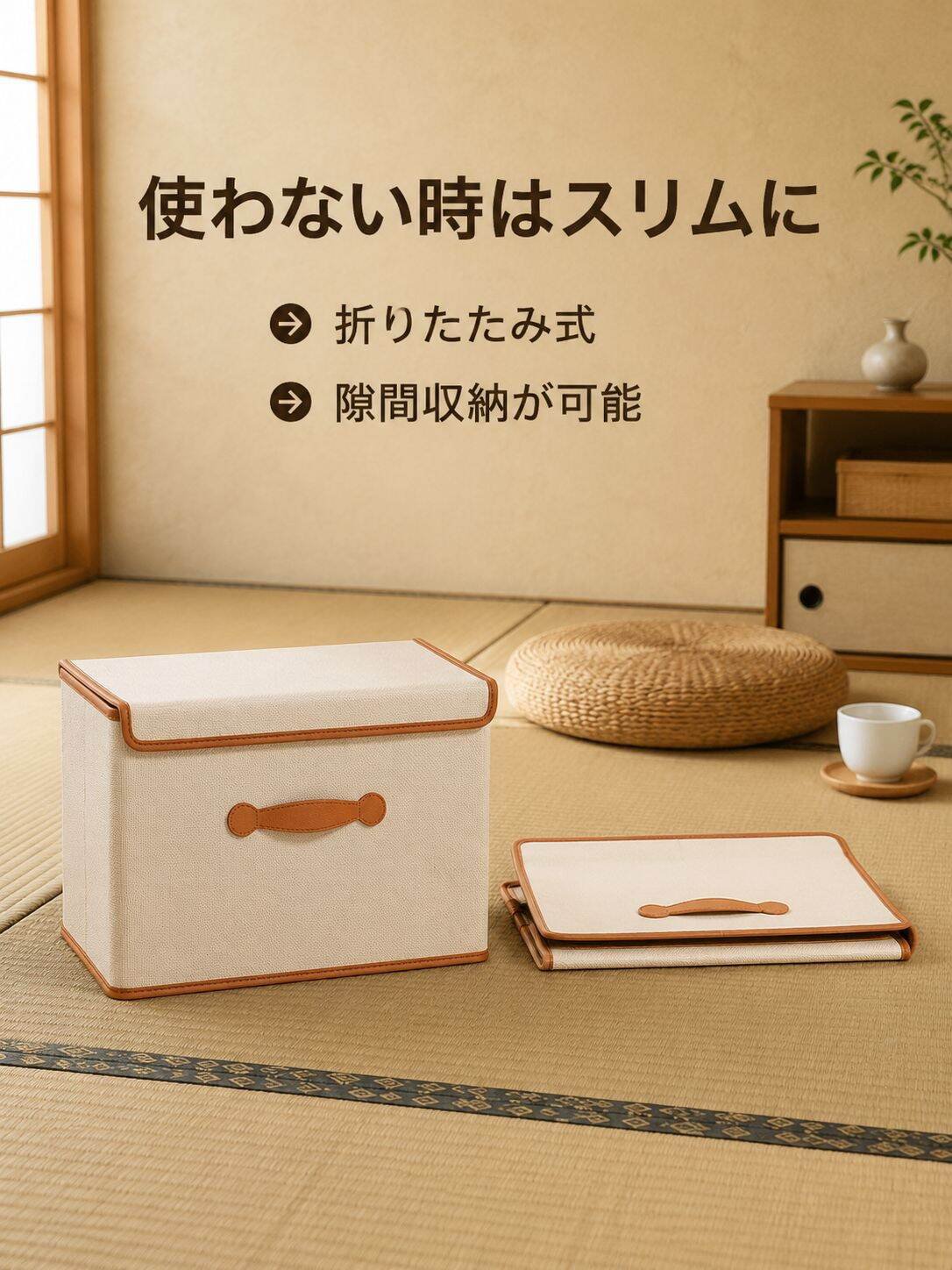 蓋付きの大容量収納ボックス