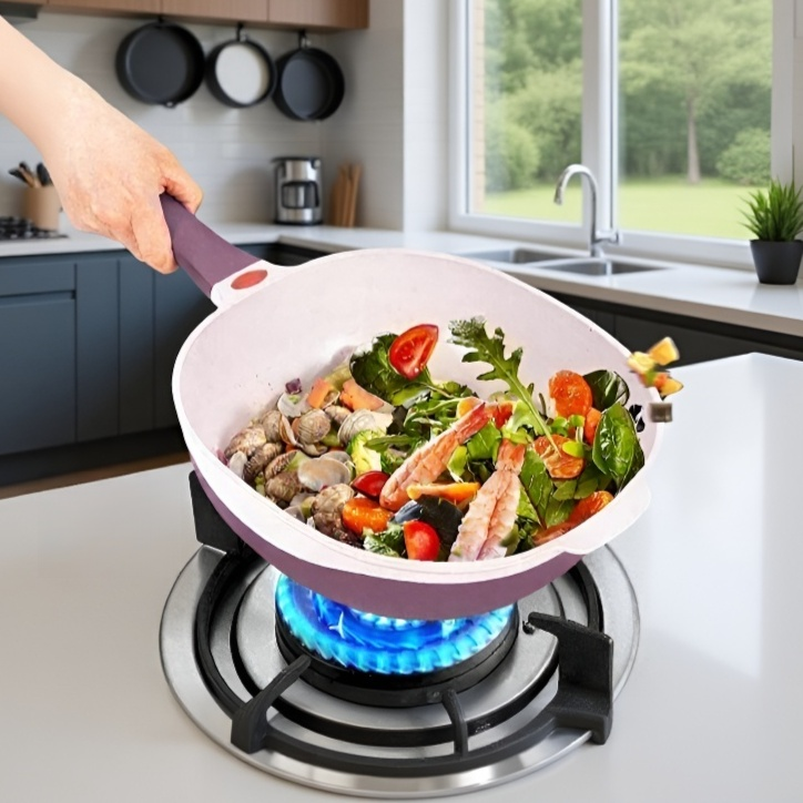 티타늄 세라믹 논스틱 사각 프라이팬