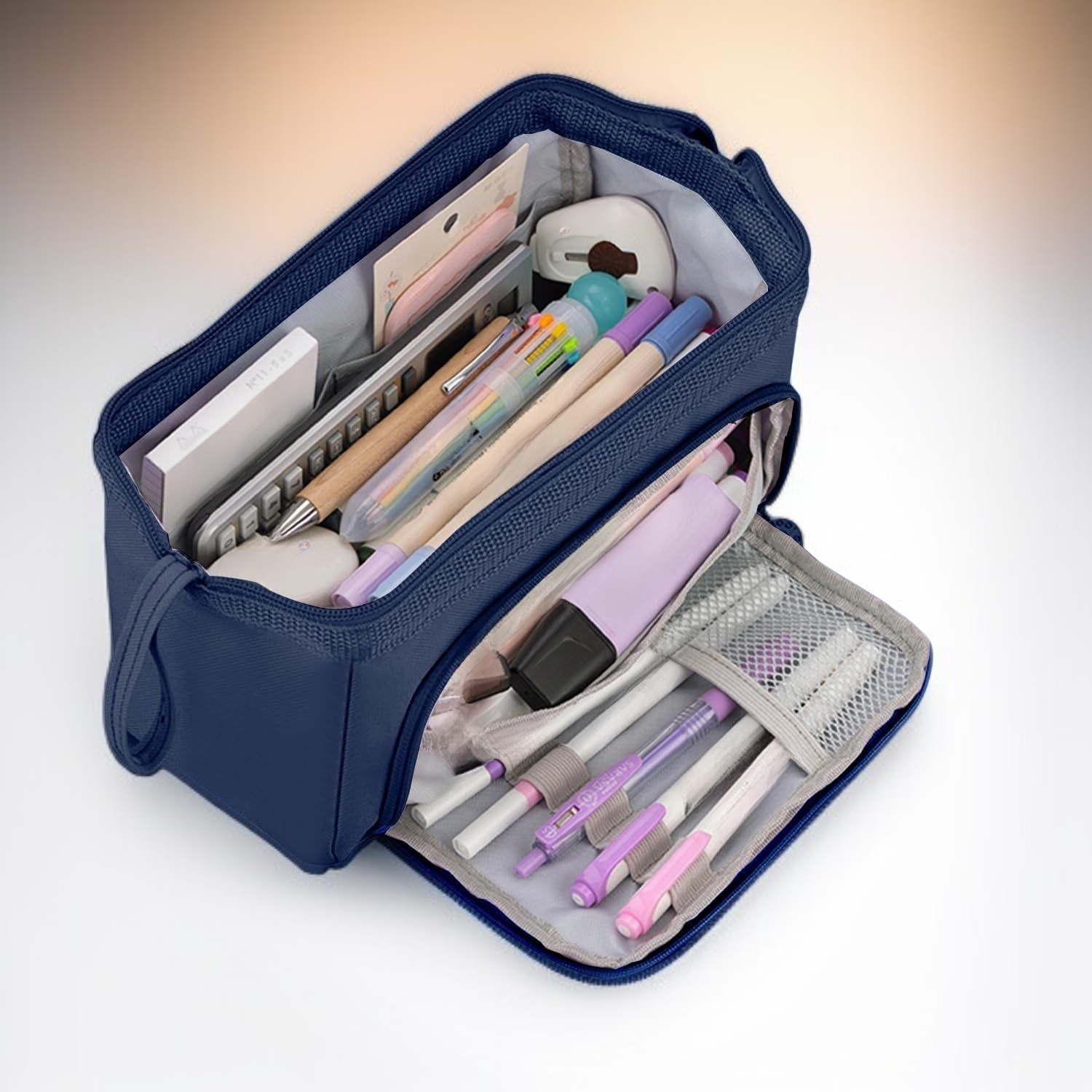 Travel-friendly pencil pouch with handle