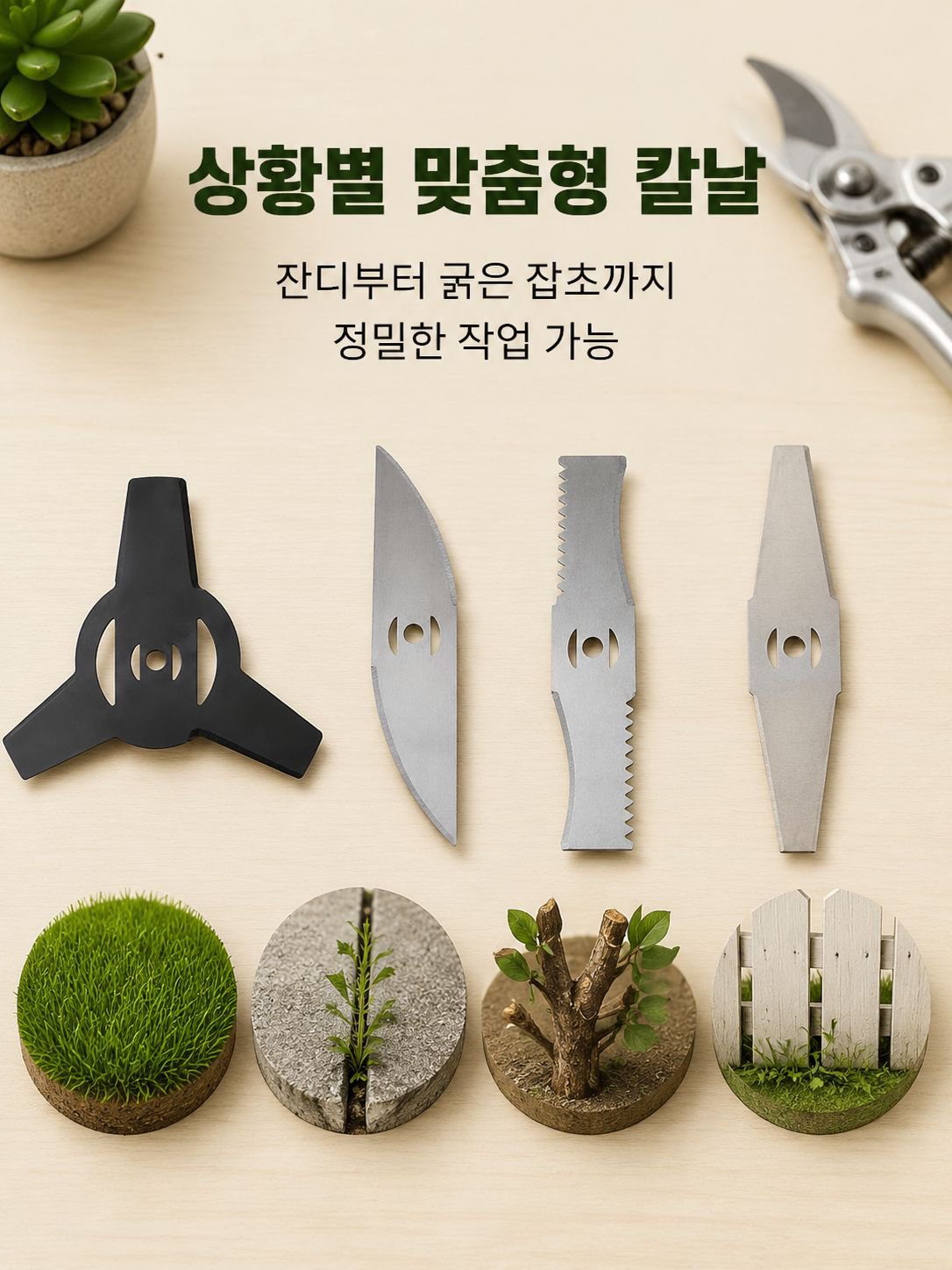 리튬전지 제초기 블레이드 부품 대전 제초기 톱날 망간강 제초기 전용 블레이드 공구 풀머리