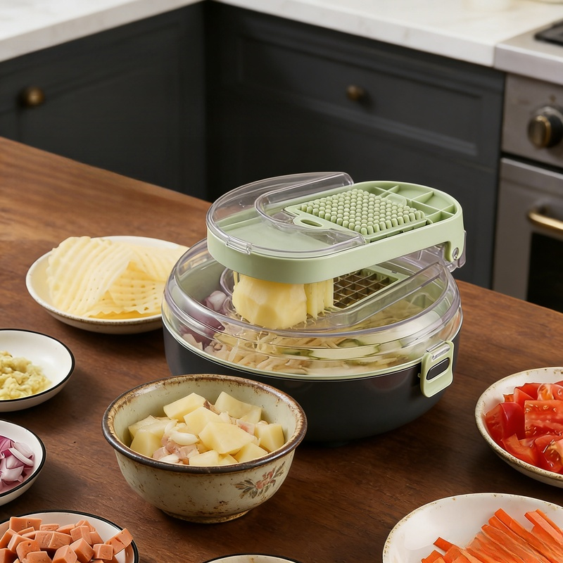 廚房多用途圓形刨絲器切馬鈴薯碎丁