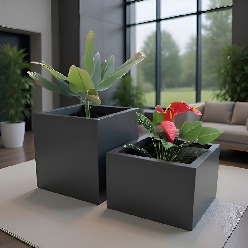 Nowoczesna doniczka aluminiowa