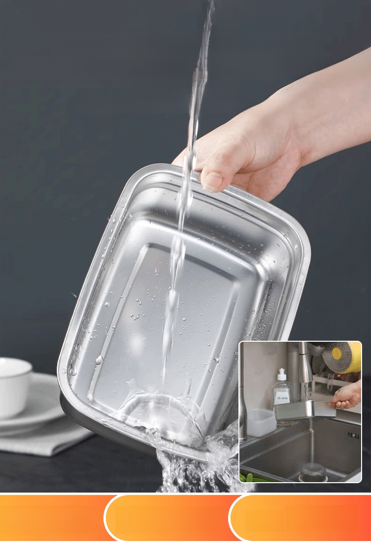 【ผู้ช่วยอเนกประสงค์】กล่องเก็บอาหารสแตนเลส รักษาความสด