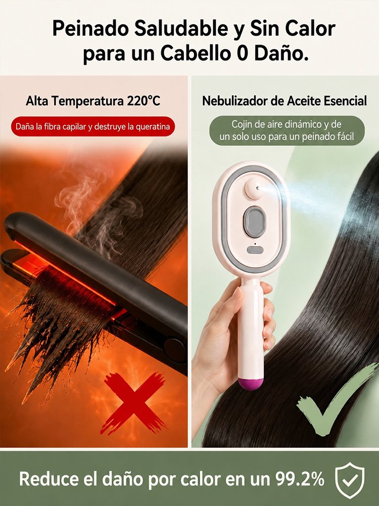 ¡Peine multifuncional con aceite esencial de luz roja!