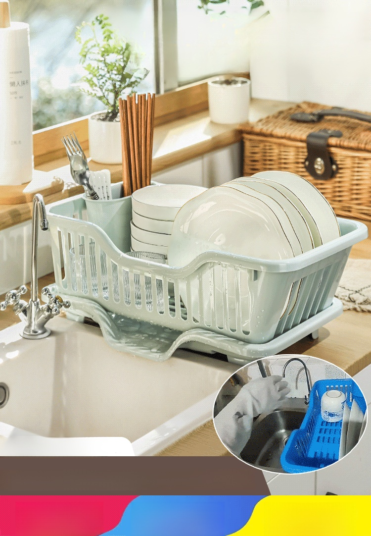 ตะกร้าหนาเก็บจานระบายน้ำ